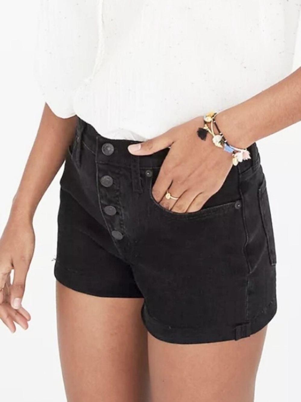 Madewell Curvy High-Rise Denim Shorts in Lunar Wash
